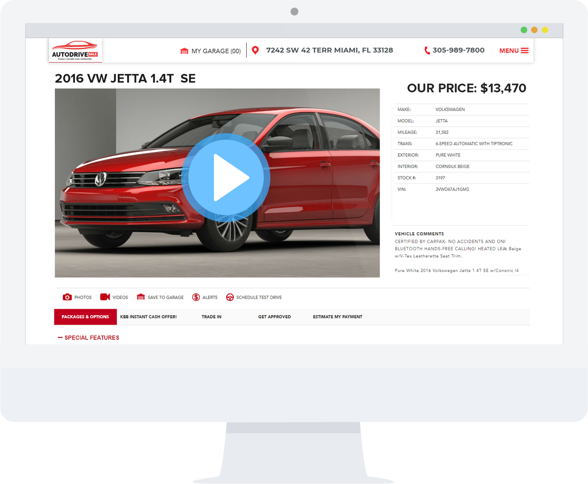 Here's an example of a car listing that was instantly generated from data.